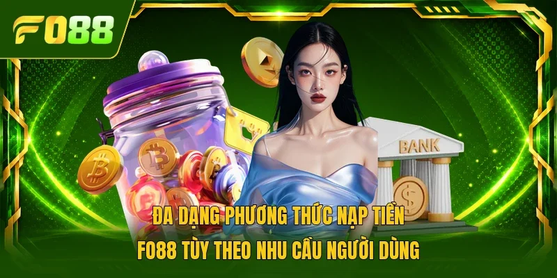 Đa dạng phương thức nạp tiền Fo88 tùy theo nhu cầu người dùng